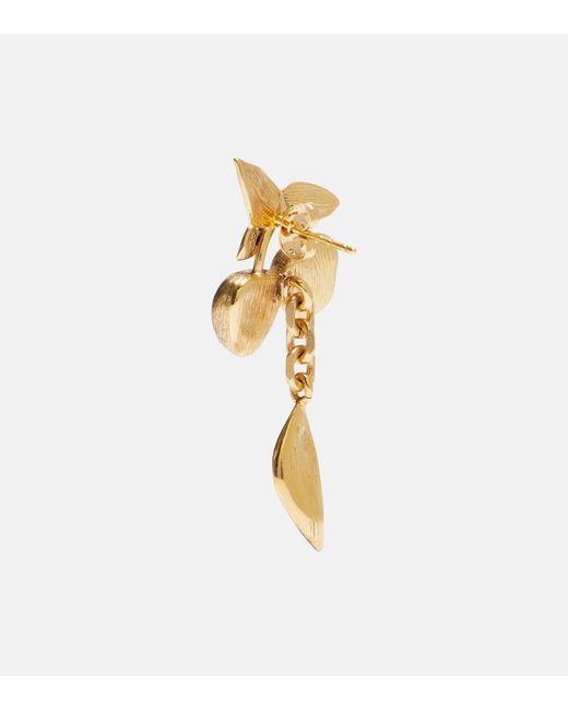 Saint Laurent Metallic Cherry Drop Earrings