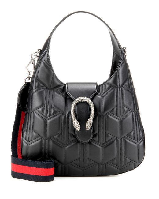 Gucci Black Dionysus Matelassé Leather Hobo Shoulder Bag