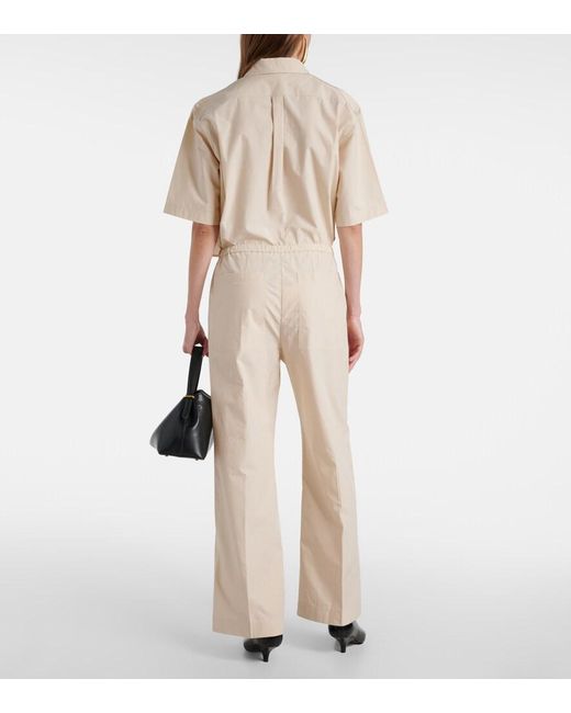 Totême Natural High-Rise Cotton Wide-Leg Pants