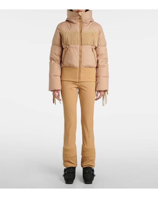 Goldbergh Natural Marna Fringed Down Ski Jacket