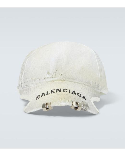 Cappello da baseball con logo di Balenciaga in White da Uomo