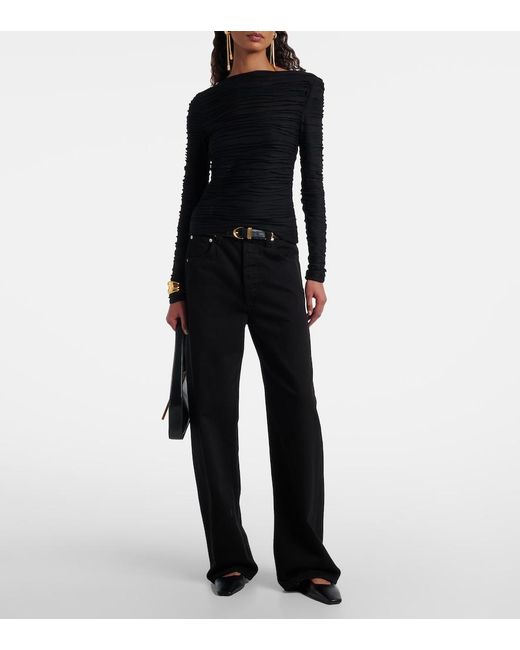 Citizens of Humanity Black Ayla High-Rise Wide-Leg Jeans