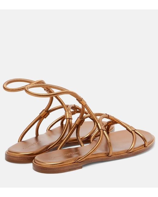 Gianvito Rossi Brown Leather Sandals