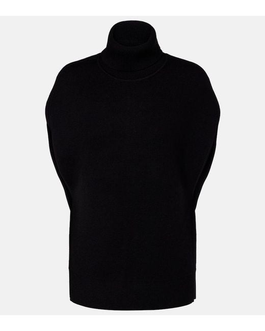 Totême  Black Top Aus Einem Wollgemisch