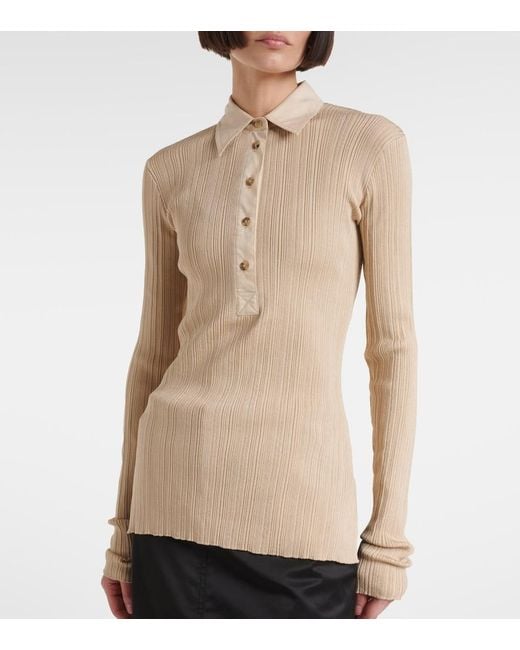 Totême Natural Jersey Polo Sweater