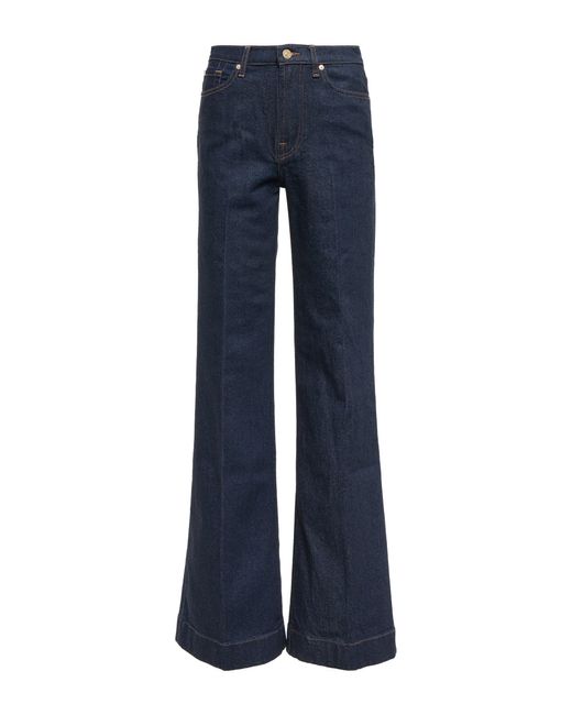 7 For All Mankind Denim Modern Dojo Wide-leg Jeans in Blue | Lyst