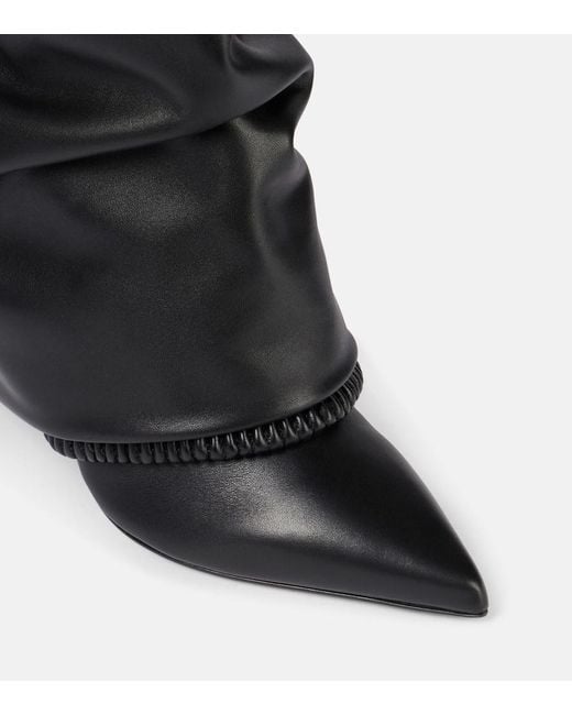 Balmain Black Trouser Leather Boots