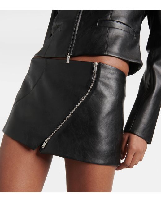 AYA MUSE Black Zip-detail Miniskirt