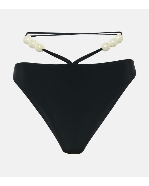Slip bikini con perline di Magda Butrym in Nero | Lyst