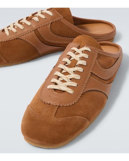 Dries Van Noten Brown Suede Mules for men