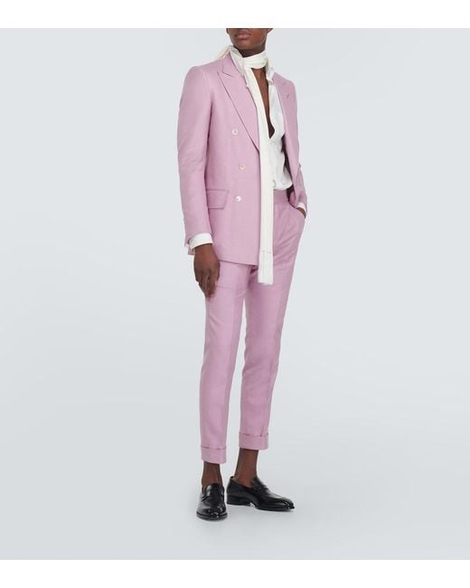 Tom Ford White Silk-Blend Scarf for men