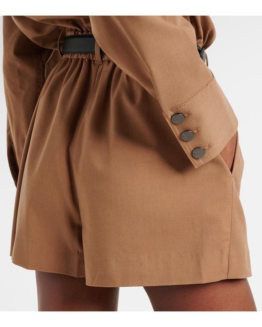 Self-Portrait Brown Twill Romper