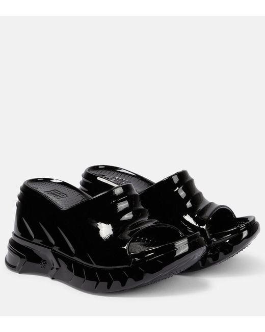 Givenchy Black Marshmallow Wedge Sandal