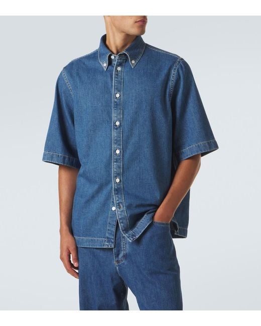 Bottega Veneta Blue Denim Shirt for men