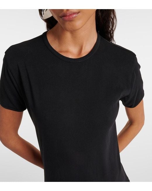 MM6 by Maison Margiela Black Pleated Cotton Midi Dress