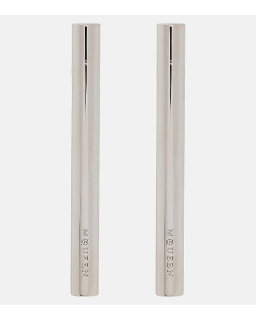 Boucles D'Oreilles T-Bar Alexander McQueen en coloris White