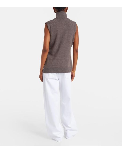 Rohe Brown Layered Wool And Cashmere-Blend Top