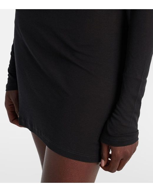 Miu Miu Blue Logo Cotton Jersey Minidress