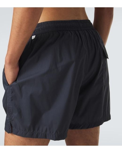 Thom Sweeney Blue Swim Trunks for men