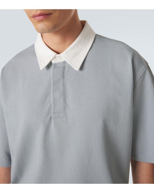FRAME Gray Cotton Polo Shirt for men