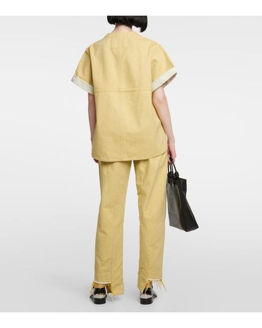 Jil Sander Yellow Denim Blouse