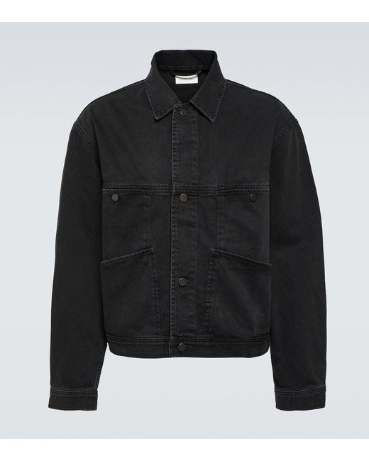 Lemaire Black Denim Jacket for men