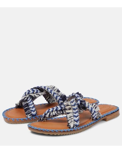 Zimmermann Multicolor Braided Strap Sandals
