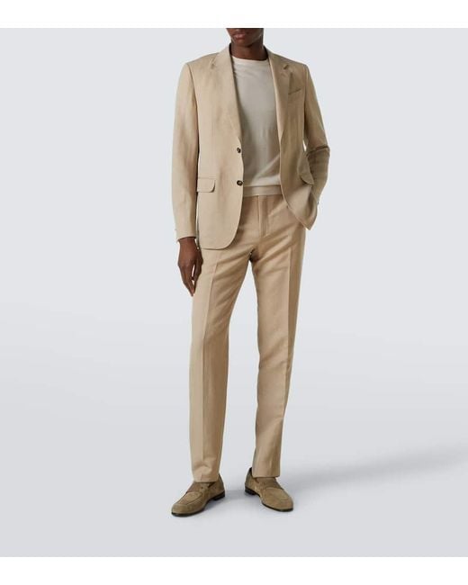 Zegna Natural Trofeo Wool And Linen Suit for men