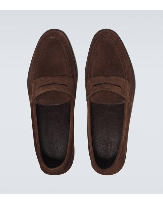 Mocassins En Daim Ralph Lauren pour homme en coloris Brown