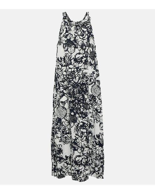 Velvet White Penelope Printed Cotton Maxi Dress