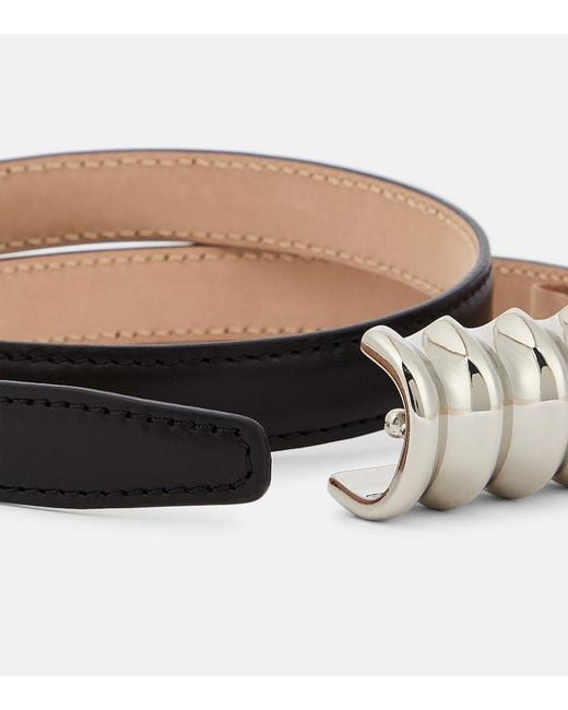 Khaite Black Julius Small Leather Belt