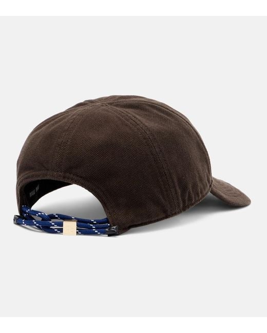 Miu Miu Brown Logo Cotton Baseball Cap