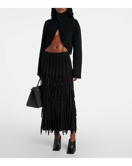 Alaïa Black Mules 90 Aus Leder