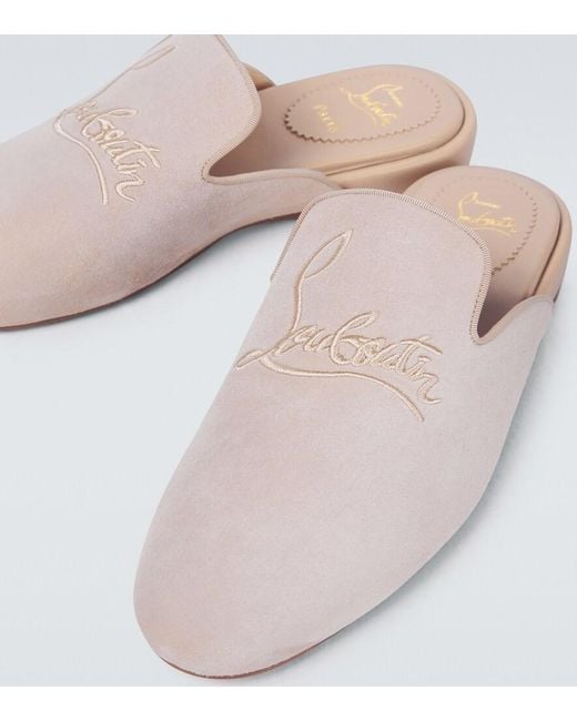Christian Louboutin White Coolito Flat Mules for men