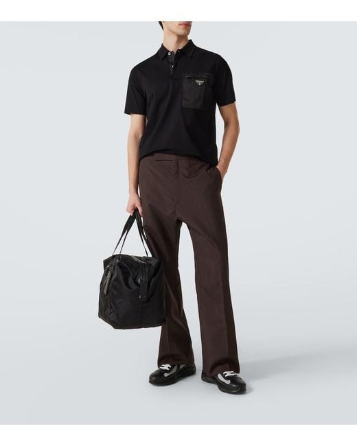 Prada Black Recycled Polyester-blend Sneakers for men