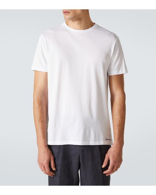 Ralph Lauren White Cotton Jersey T-Shirt for men