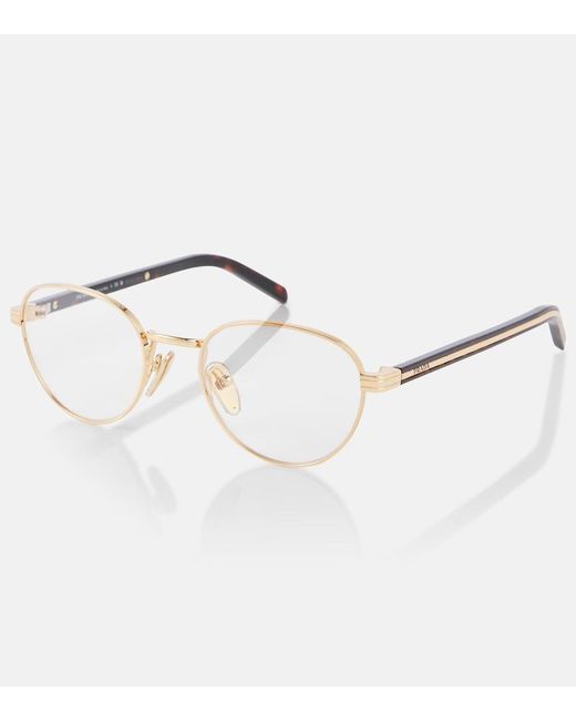 Prada Metallic Round Sunglasses