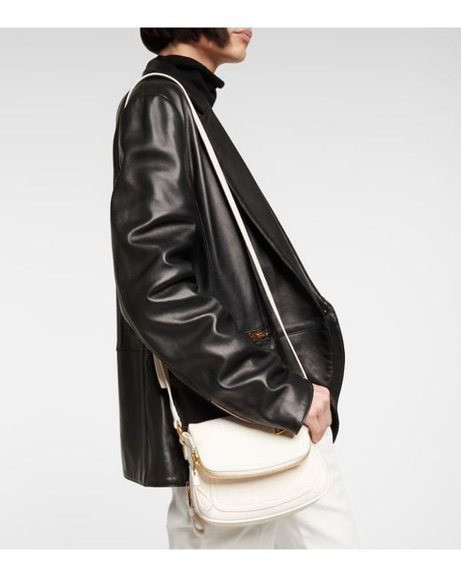 Tom Ford Natural Schultertasche Jennifer Mini Aus Leder