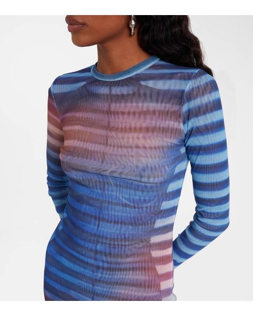 Abito Lungo Air di Jean Paul Gaultier in Blue