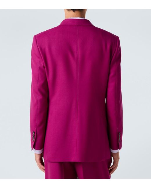 Tom Ford Pink Wool Twill Suit Jacket for men
