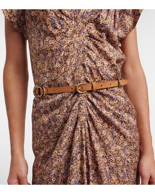 Isabel Marant Brown Livo Embellished Suede Belt
