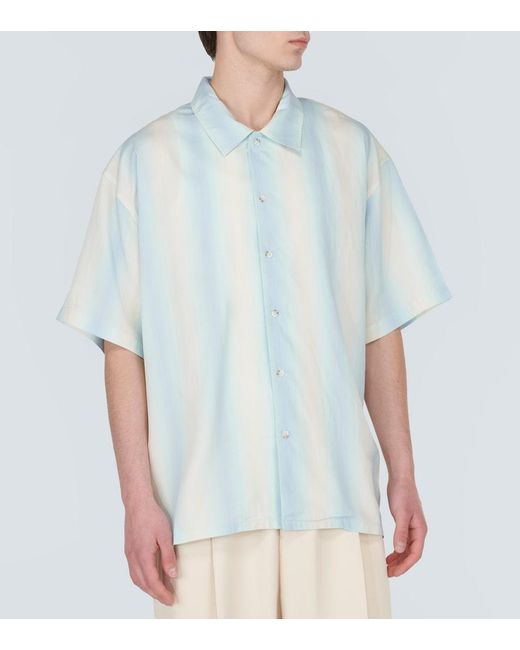 Commas Oversize Bowlinghemd in Blue für Herren