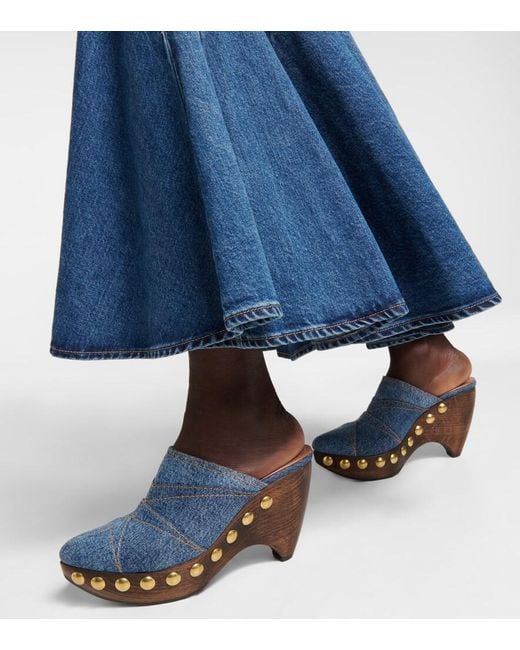 Alaïa Blue Alaïa Le Sabot Clogs