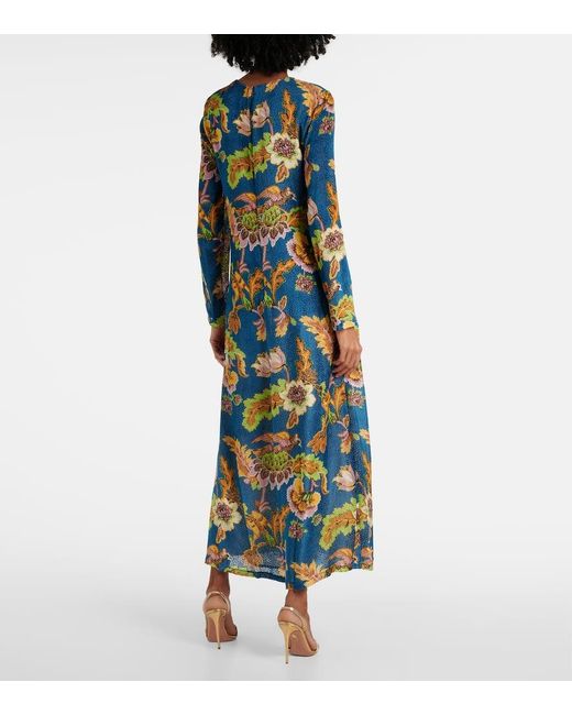 LaDoubleJ Blue Bedrucktes Maxikleid