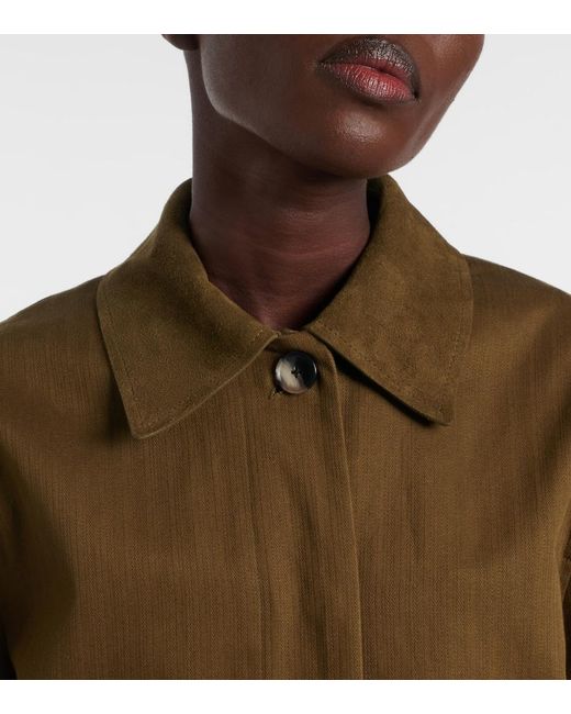 Proenza Schouler Green Angela Herringbone Cotton Jacket
