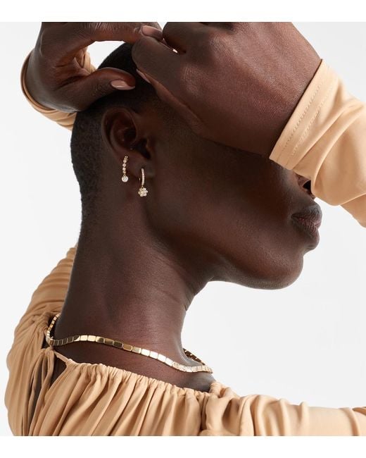 Anita Ko White 18Kt Hoop Earrings With Diamonds