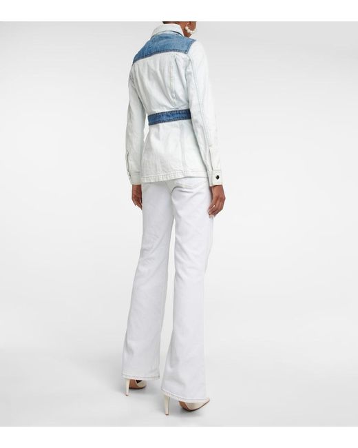 Dorothee Schumacher White Denim Love Patchwork Denim Jacket