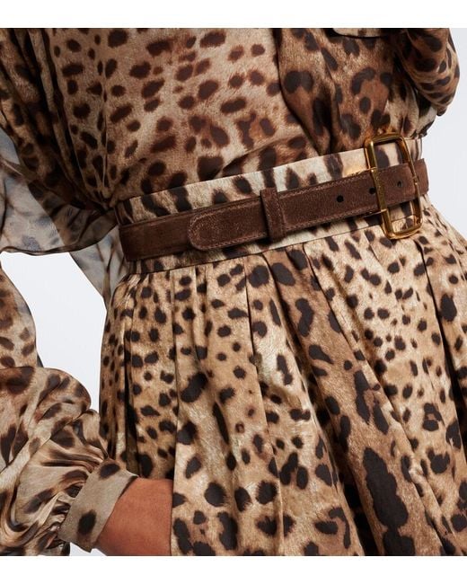 Dolce & Gabbana Brown Suede Belt