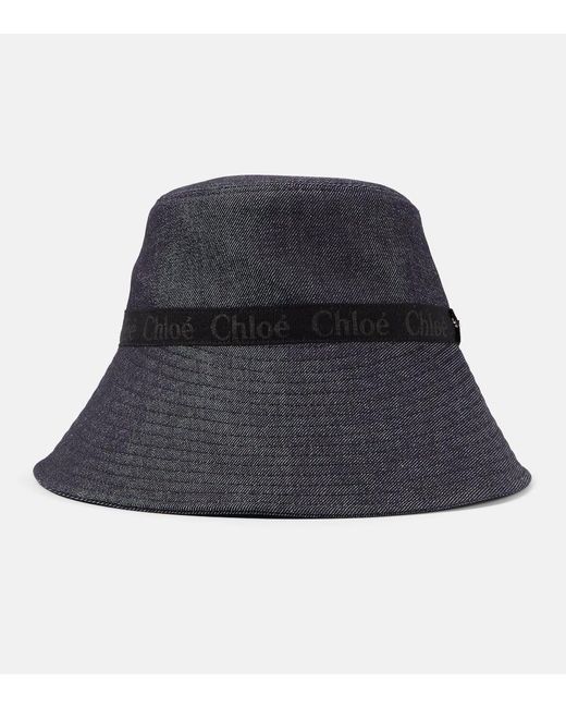 Sombrero de pescador Woody de denim Chloé de color Blue