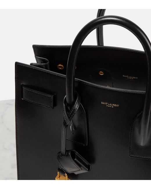 Saint Laurent Black Tote Bag Sac De Jour Small Aus Leder